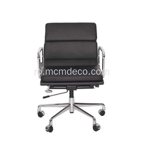 Scaun modern Eames cu tampon moale din piele